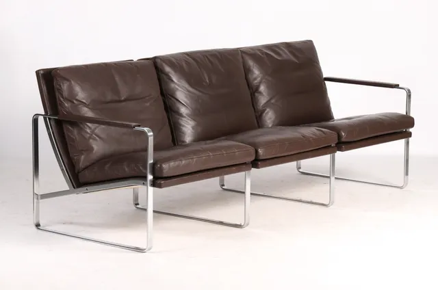 Preben Fabricius for Arnold Exclusive sofa, model 710/3, Conversation three-seater sofa, leather