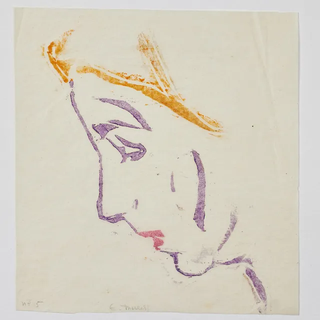 ELLEN THESLEFF. Kvinnoprofil.