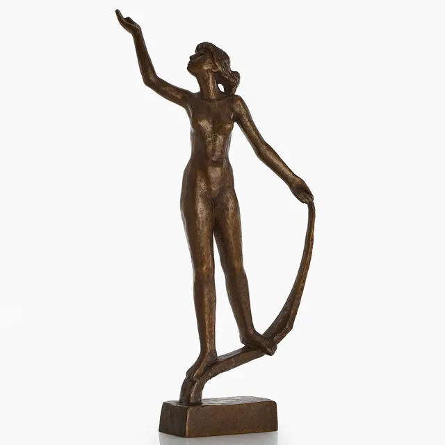 PUCK STOCKLASSA (1922-2014):. "Det fria ordet", skulptur, patinerad brons, signerad Puck, gjutarstämpel E. Petterson fud.