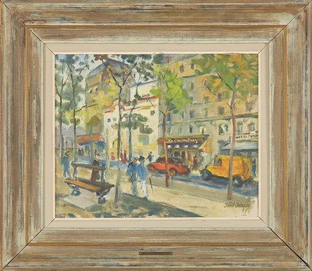 JOHN HAAVS JOHNSON. "Boulevard De Rochechouart", olja på duk, signerad och daterad -47.