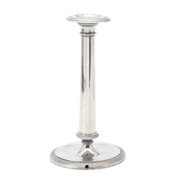 Fernandine silver candlestick from Barcelona, circa 1830.