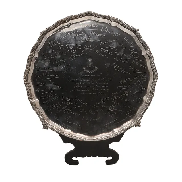 A GEORGE VI SILVER PRESENTATION SALVER.