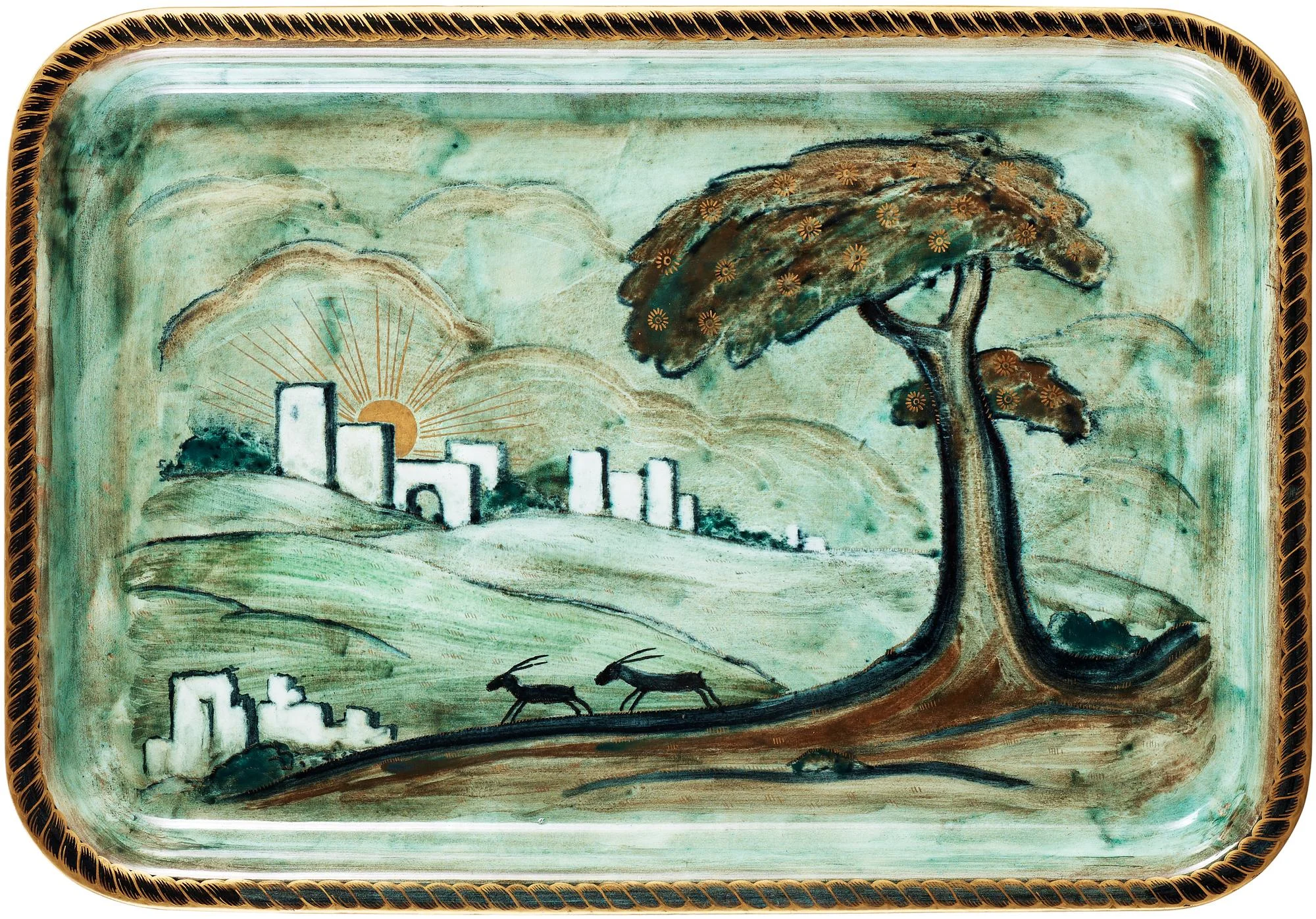 JOSEF EKBERG, tebord, Gustavsberg 1930. — Bukowskis