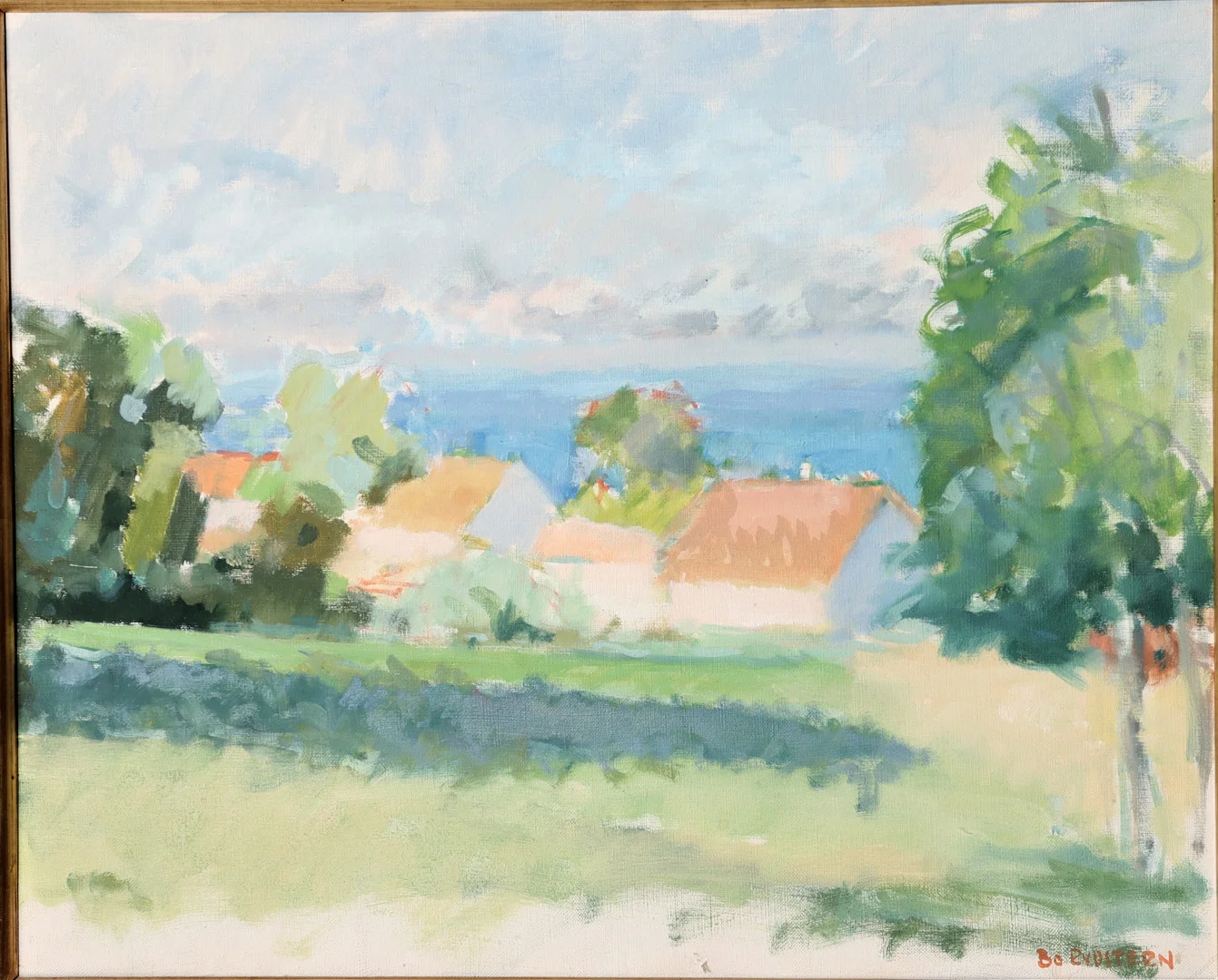 BO RYDSTERN. f 1960, Olja på duk, Arildmotiv. — Paintings — Auktionsverket Engelholm