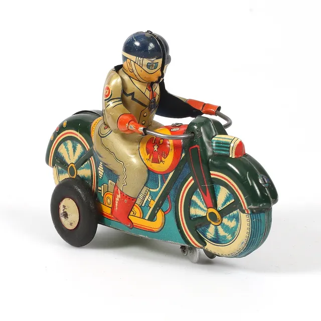 MOTORCYKEL, plåt, Yonezawa, Japan. 1900-talets mitt.