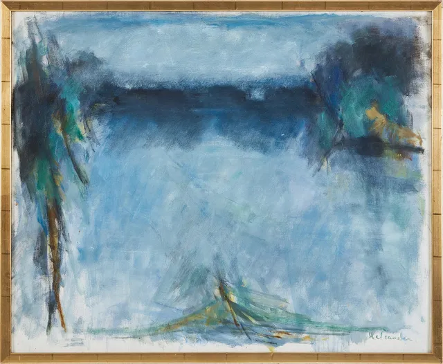 RUBEN HELEANDER (1931-2020). "Tidig vårkväll", olja på duk.