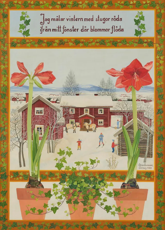 Stina Sunesson, "Jag målar vintern".