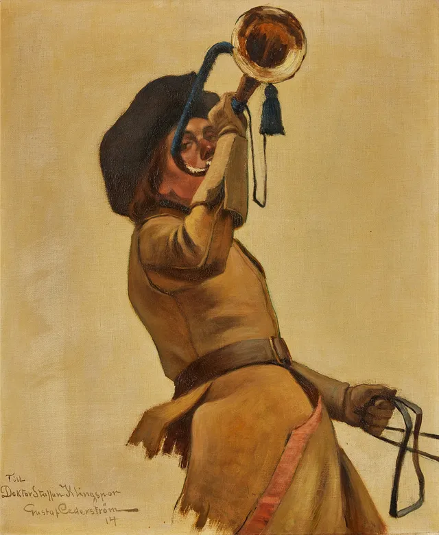 GUSTAF CEDERSTRÖM. Karolinertrumpetare.