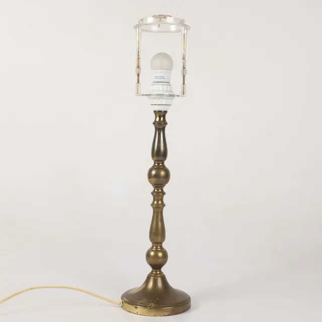 BORDSLAMPA, mässing, 1900-tal.