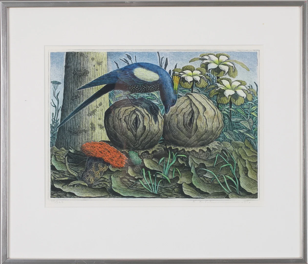 KARL AXEL PEHRSON. Komposition, litografi, signerad och numrerad 62/360, daterad 75. — Engravings & Prints — Stadsauktion Sundsvall