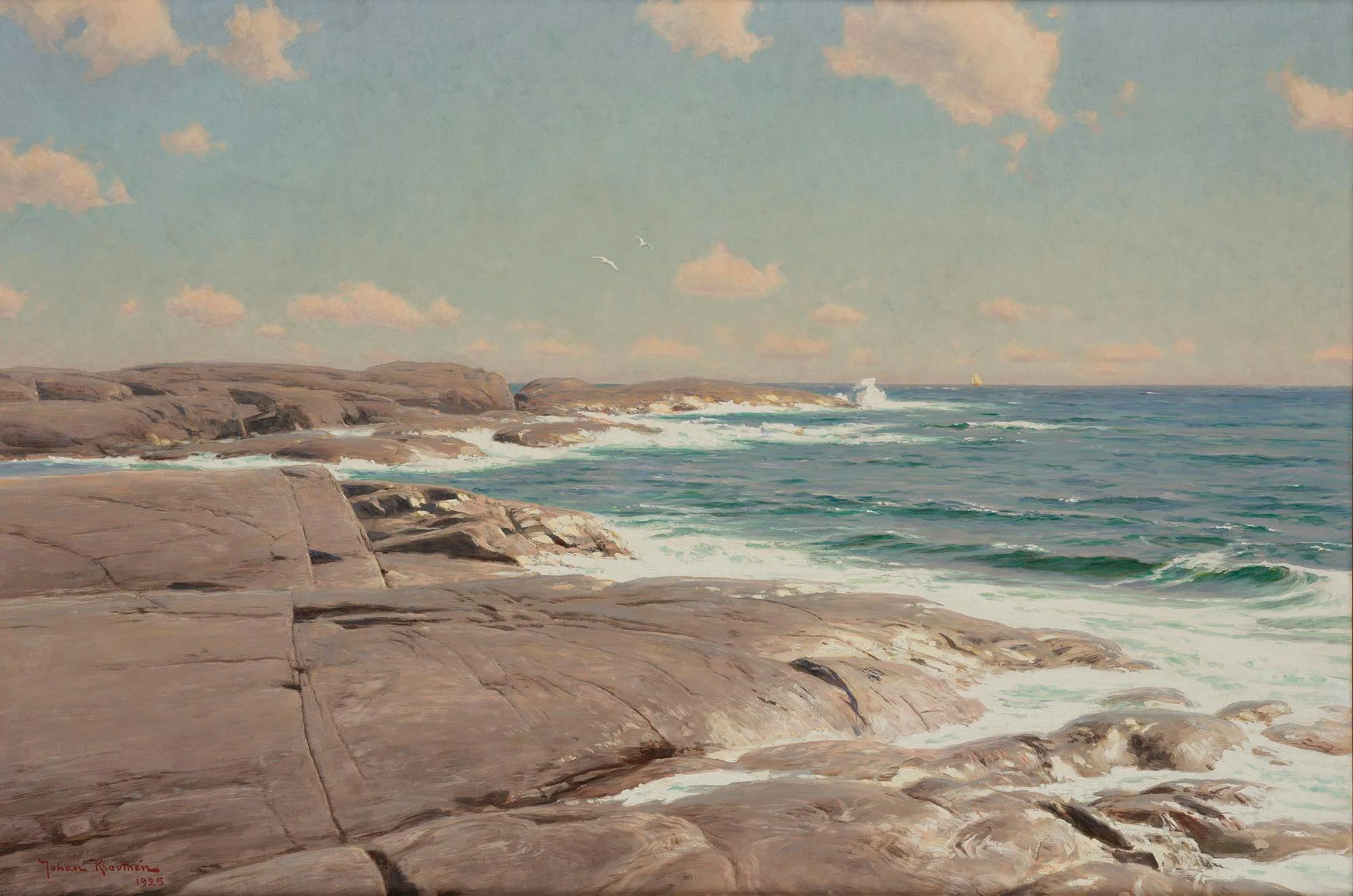 Johan Krouthén, Klippor vid havet, Marstrand. — Bukowskis