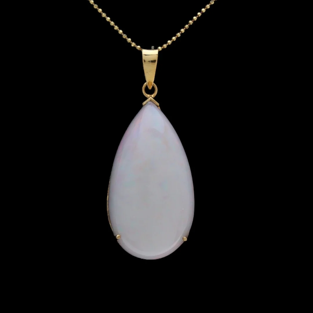 White opal pendant, with certificate. — Brooches & Pendants — Balclis