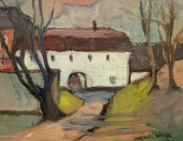 MARGARETA WALLIN. OLJA PÅ PANNÅ, signerad.