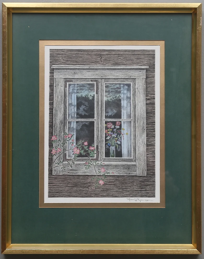 REINHOLD LJUNGGREN. Färglitografi, signerad och numrerad 93/360. — Engravings & Prints — Gomér & Andersson Linköping
