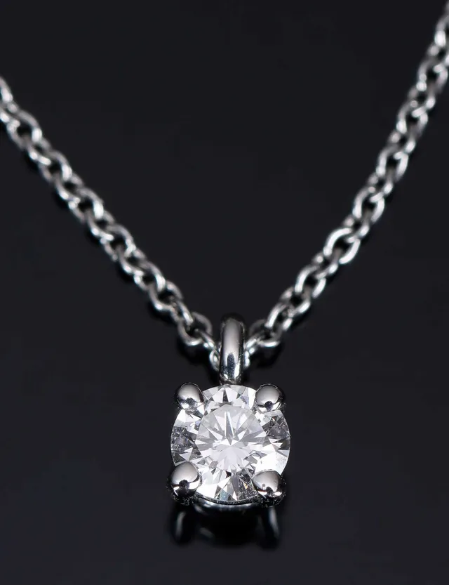 Tiffany & Co. Brilliant solitaire pendant with platinum necklace, approx. 0.12 ct