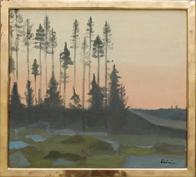 VERA FRISÉN. SKOGSLANDSKAP.