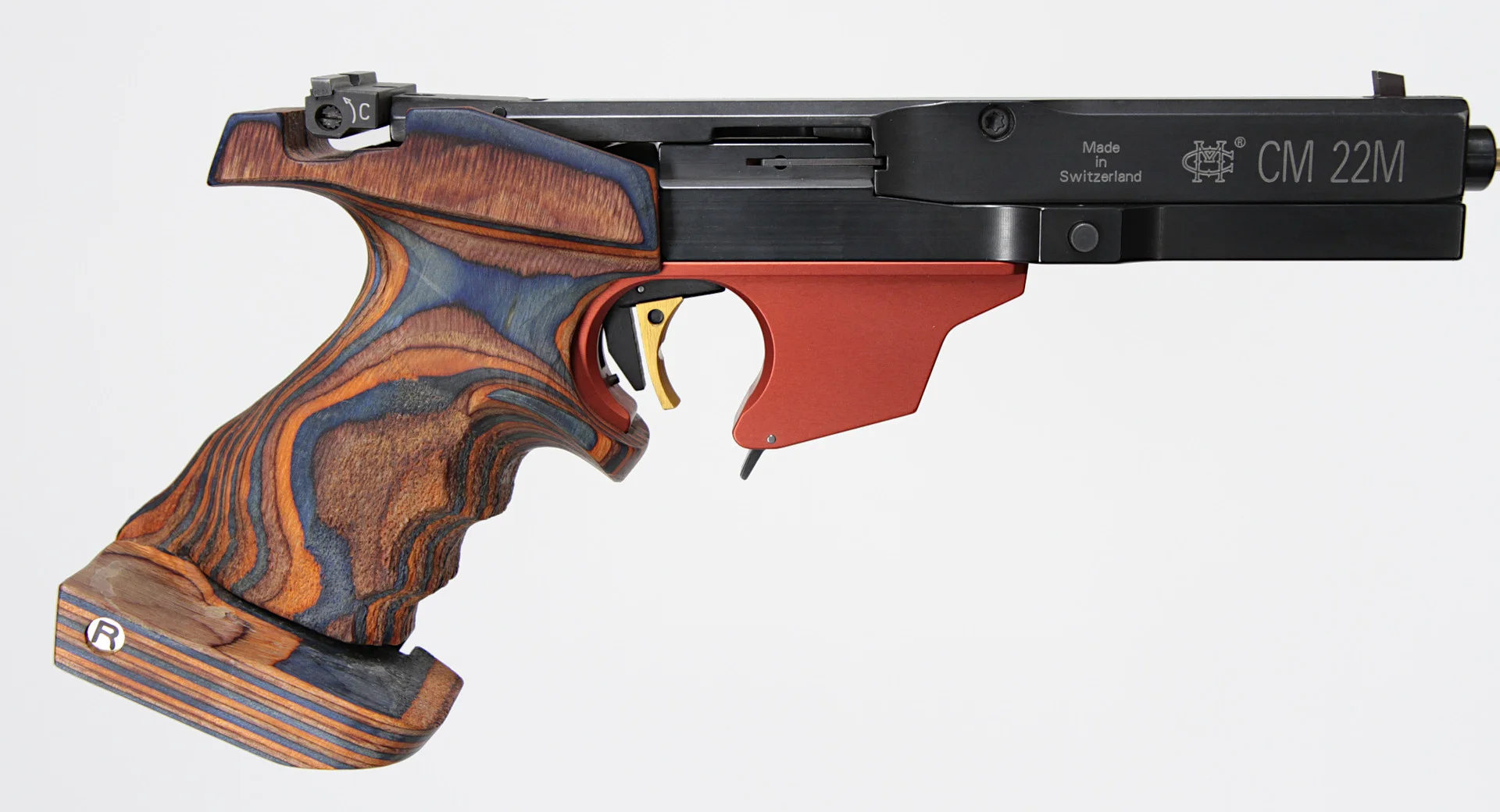 81. PISTOL, schweizisk, Halvautomatisk, fabrikat Morini, modell CM22M, kaliber .22LR, tillv.nr 00441, se-nr SE2252553. — Pistols — Walter Borg