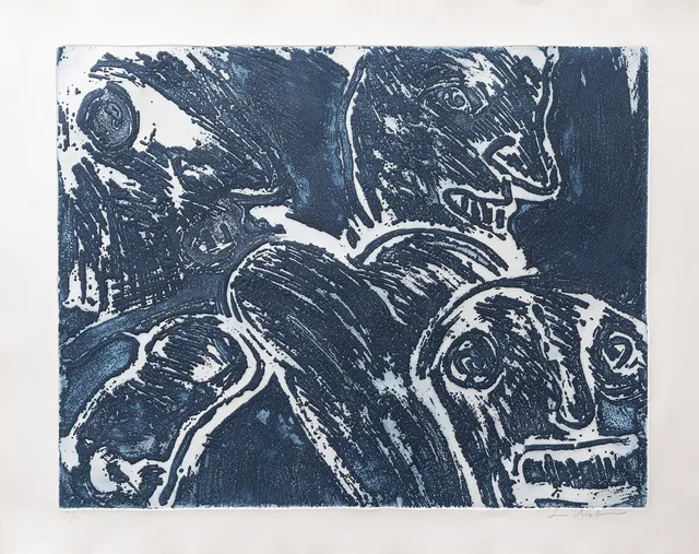 BENGT LINDSTRÖM. Utan titel, carborundumtryck nr 19/90, signerad.