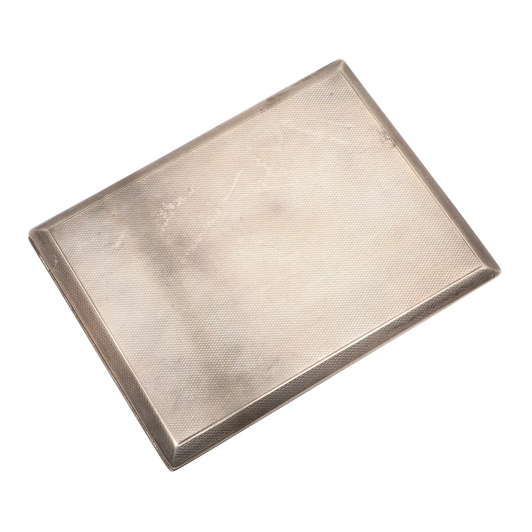 A GEORGE V SILVER CIGARETTE CASE. — Silver — Lawrences Auctioneers