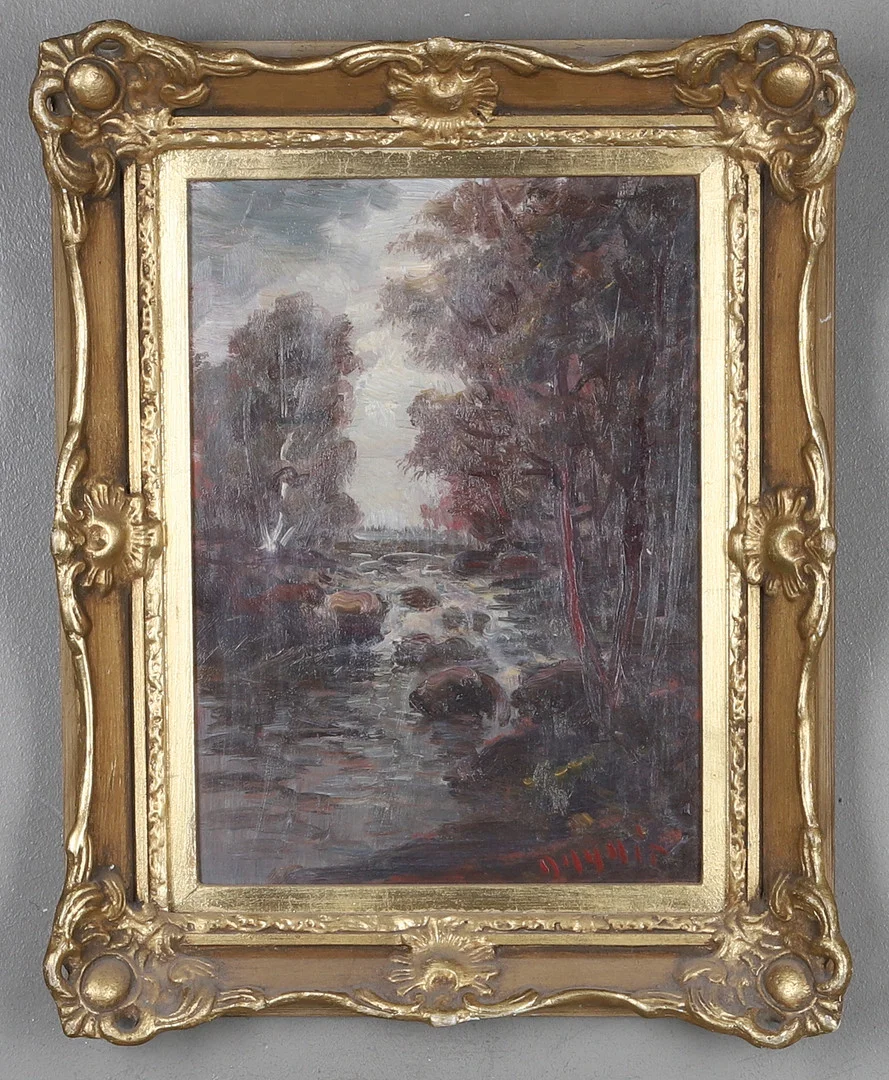 OLOF DYNÉT. olja på pannå, signerad. — Paintings — Gomér & Andersson Norrköping