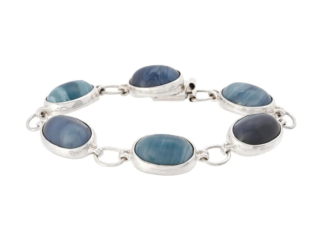 ARMBAND, silver, bergslagsten, Ove Nordström, Malmö 1983, längd 19 cm, vikt 29,3 g. — Smycken/Armband — Kaplans