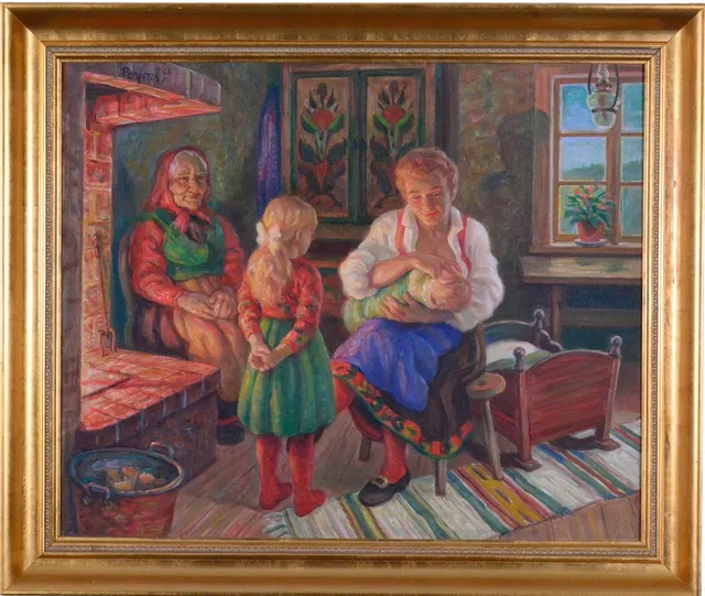 PER HILDING PERJONS. Olja på duk.