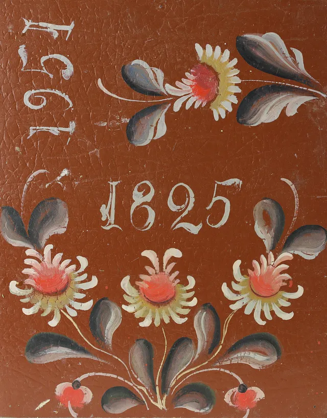EINAR ENGMAN (1902-1960). oljemålning, kurbits, blomsterslingor.