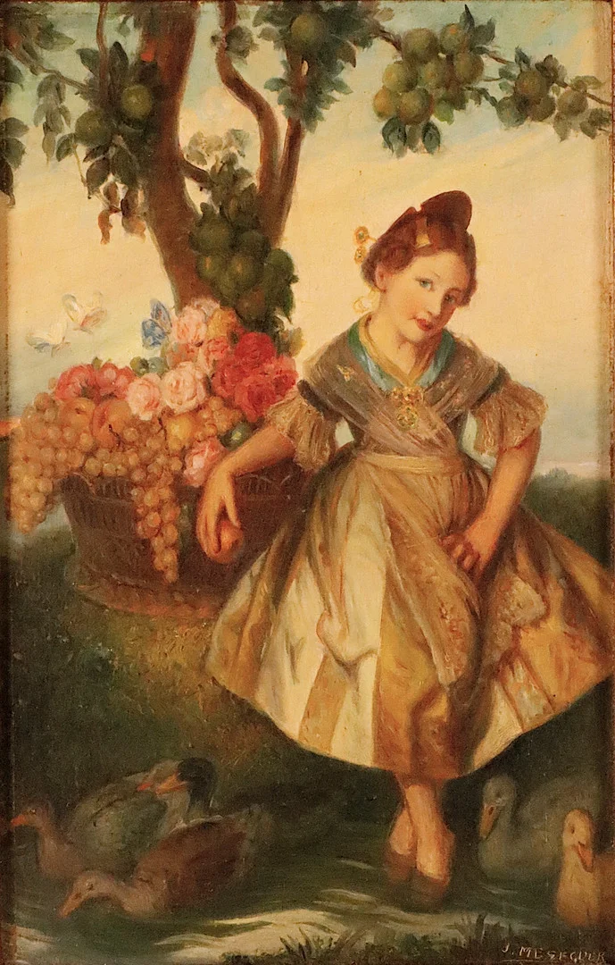 JOSÉ MESEGUER (1894-1957). Niña valenciana. — Paintings — Barcelona Auctions