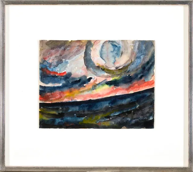 Landscape. Signed chp 1952. Watercolour on paper. Sheet size 23.5×31 cm.