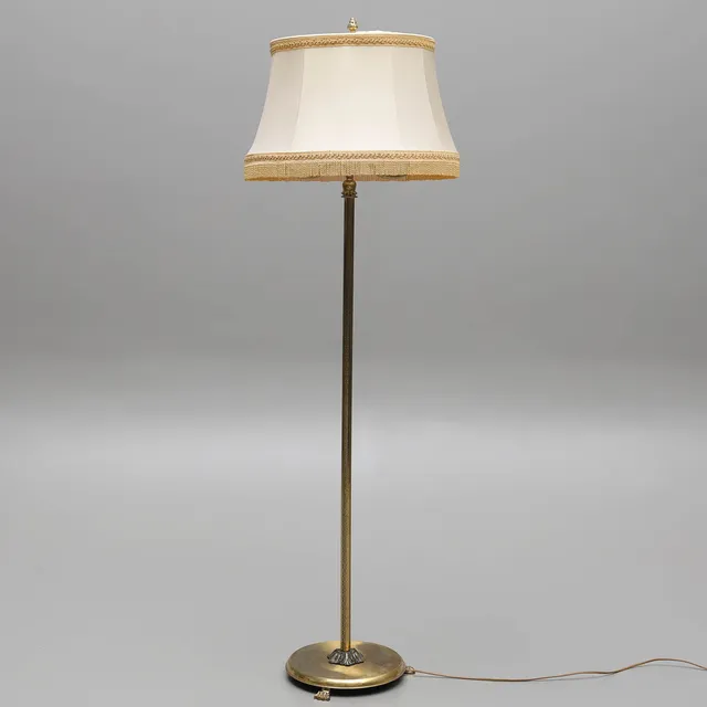 GOLVLAMPA, mässing, 1900-talets mitt.