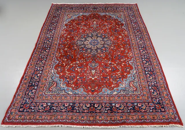 SALONGSMATTA Najafabad, Persisk, handknuten, 337x249 cm.