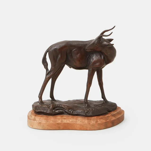 KENT ULLBERG. Skulptur, Antilop, patinerad brons, signerad och numrerad 10/12 i godset.
