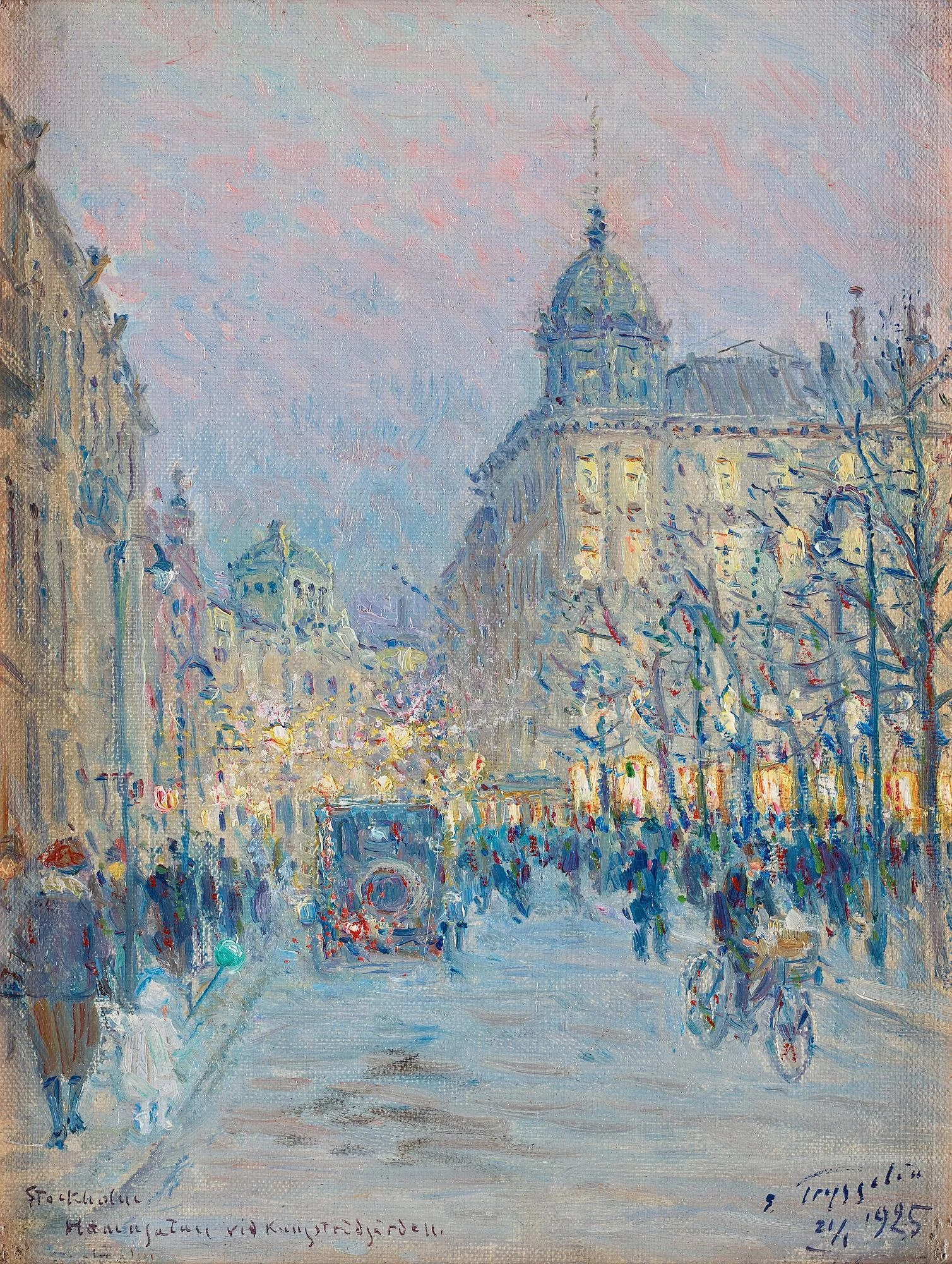 Erik Tryggelin, "Hamngatan vid Kungsträdgården". — Bukowskis