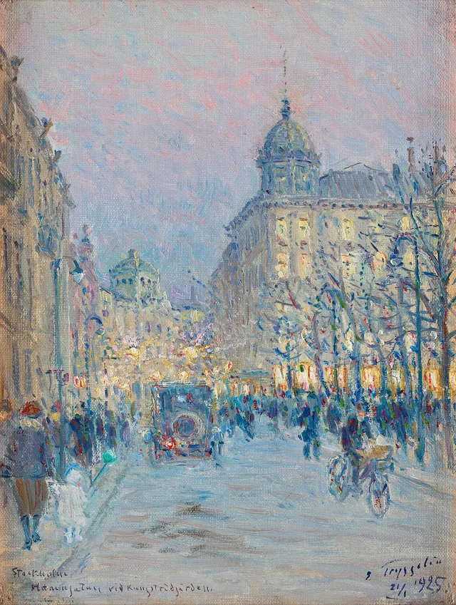 Erik Tryggelin, "Hamngatan vid Kungsträdgården".