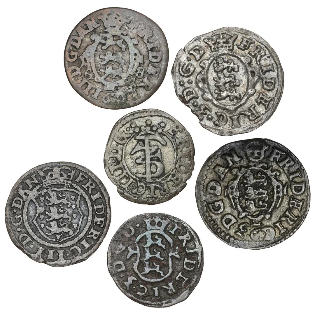 Frederik III, collection of coins, in total 12 pcs — Coins, Medals & Banknotes/Denmark/Frederik III, 1648–1670 — Bruun Rasmussen