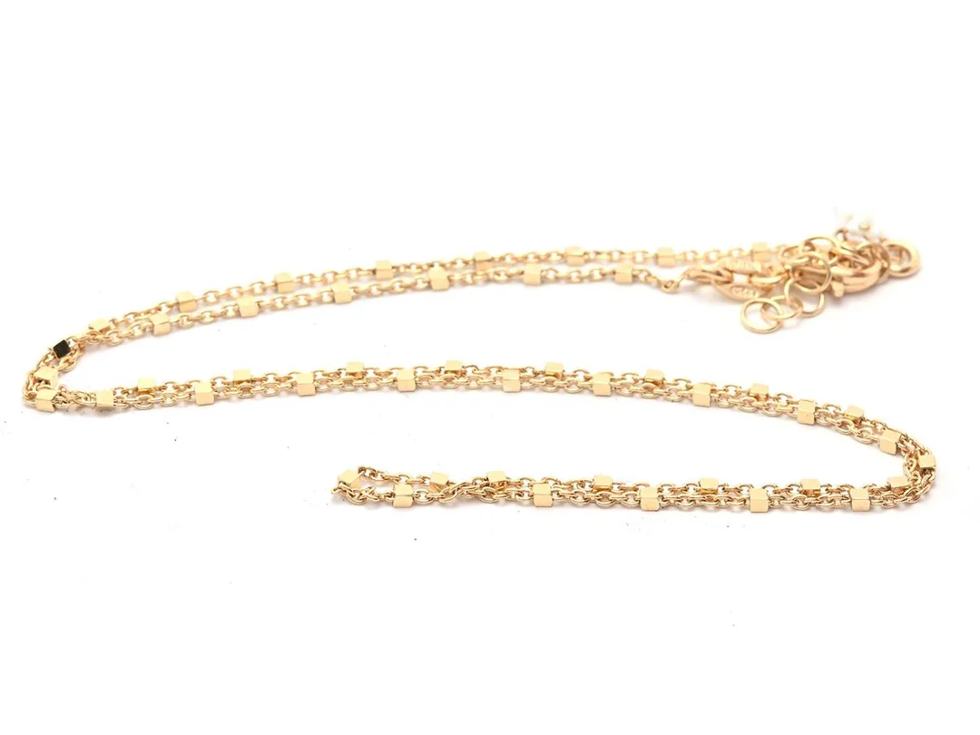 Kedja S925 förgylld 2,8g längd: 41-43,5cm bredd: 1mm med karbinhake — Smycken/Halskedja — Kaplans