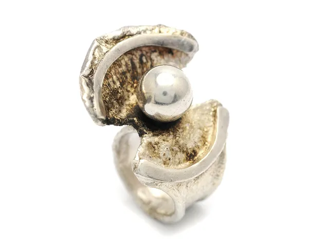 RING, silver, stl 16 mm, Silversmedjan i Järvsö år 1975, vikt 15 g.
