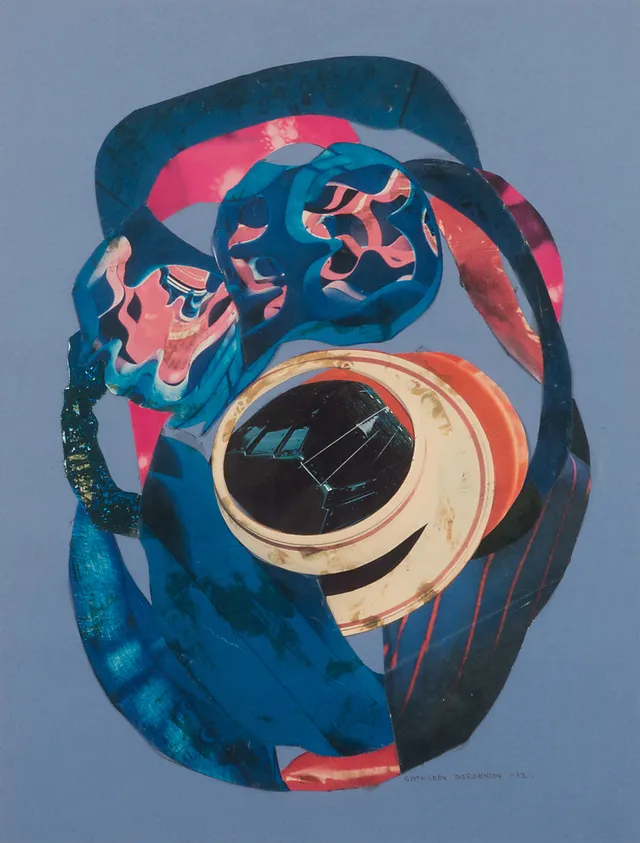 CATHLEEN NORDENSON. Komposition, collage, signerad -72.