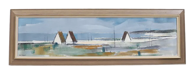 AXEL ERIKSSON. "Gotlands kust", olja på duk, signerad.