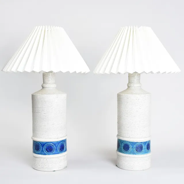 ALDO LONDI. Et par bordlamper, stentøj, Bitossi, Italien, 1960'erne.