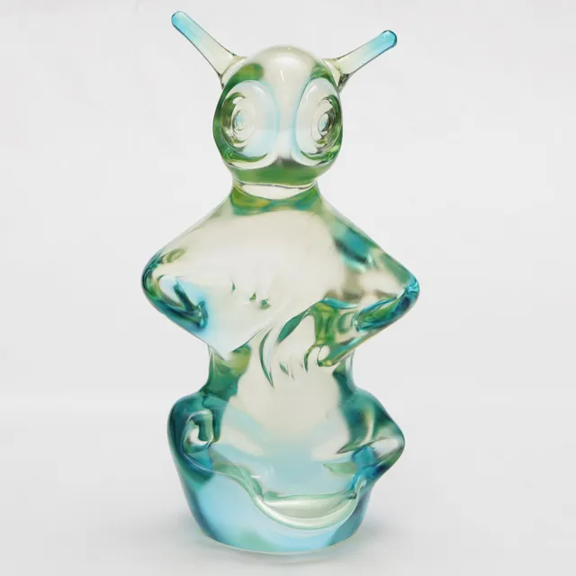 LUDVIG LÖFGREN. SKULPTUR, glas, Kosta Boda "Blob" unique, signerad.