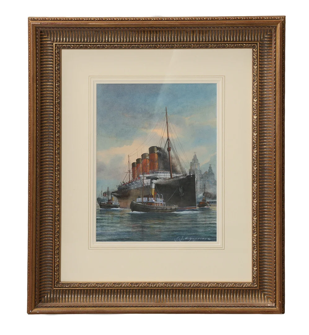 FRANK JOSEPH HENRY GARDINER (BRITISH, BORN 1942 RMS LUSITANIA. — Paintings — Bishop & Miller