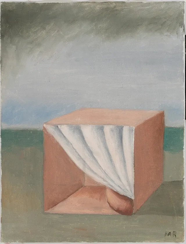 MARGARETA RENBERG (1945-2005). "Innanför-Utanför", olja på duk.