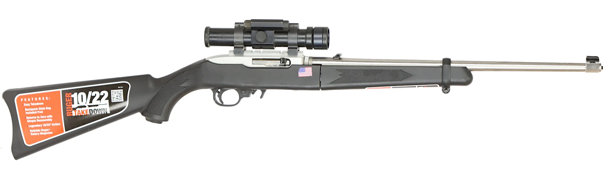 KULGEVÄR, Halvautomatisk, fabrikat Ruger, modell 10/22 TD, kaliber .22LR, tillv.nr 829-21649, se-nr SE2488760. — Rifles — Walter Borg