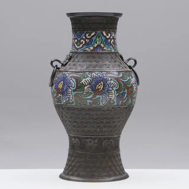 VAS, brons, Kina, Cloissoné, 1860-1910.