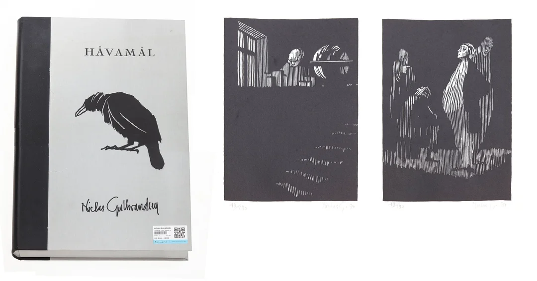 Gulbrandsen, Niclas — "Håvamål" 1990 — Kunst/Grafikk — Blomqvist