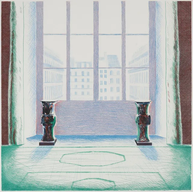 David Hockney, "Two vases in the Louvre".