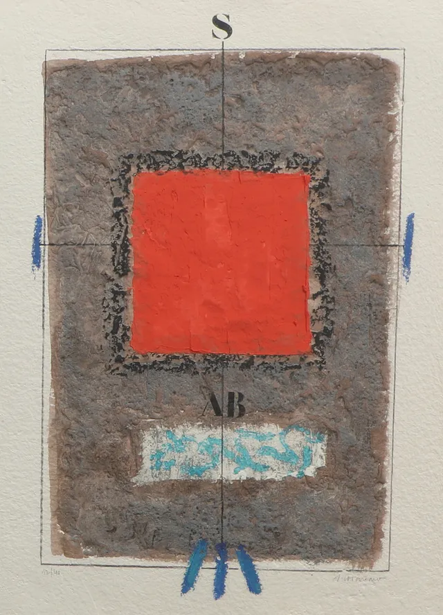 JAMES COIGNARD. Carborundumetsning, komposition, signerad, numrerad 12/40.