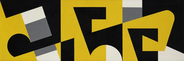 Lars-Gunnar Nordström, Komposition i vit, gul och svart.