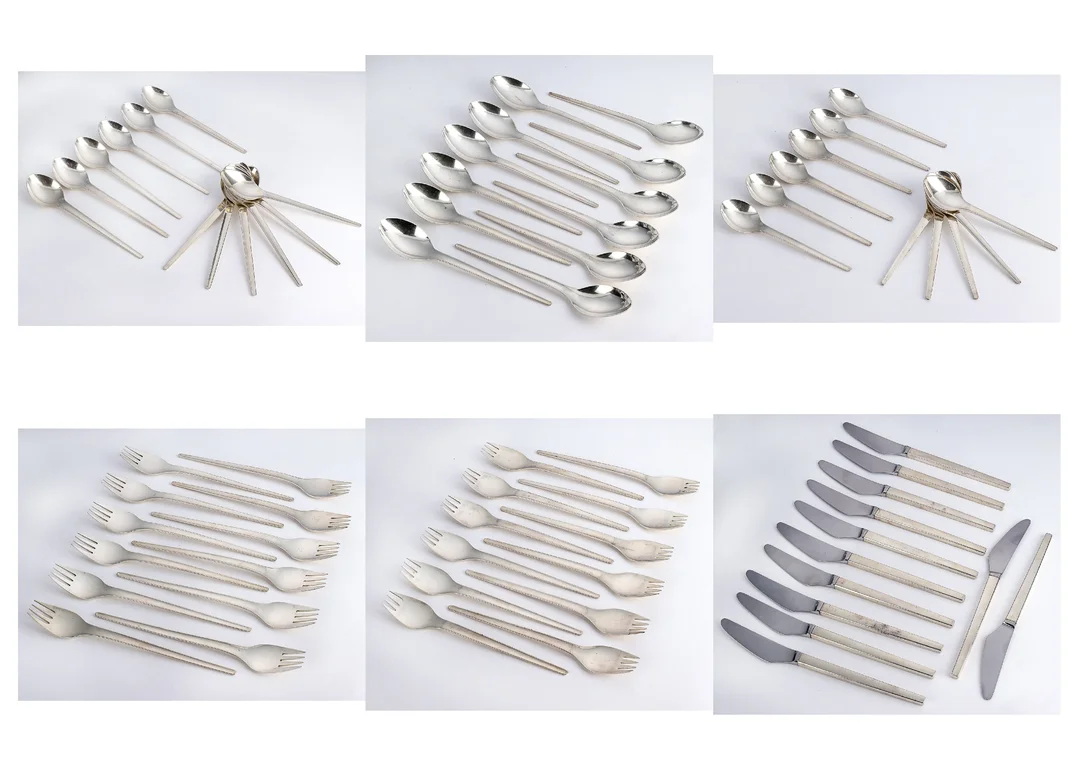Magnus Stephensen for Georg Jensen 'Frigast'. Collection of dinner cutlery (75) — Silver, bronze, copper and pewter/Silver flatware — Lauritz